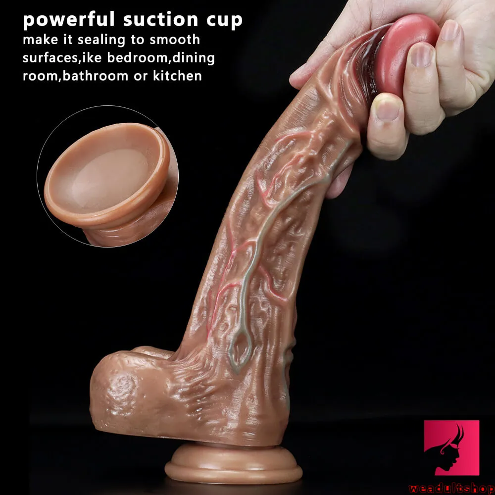 10.43in Realistic Big Long Dual Density Soft Dildo With Blue Veins