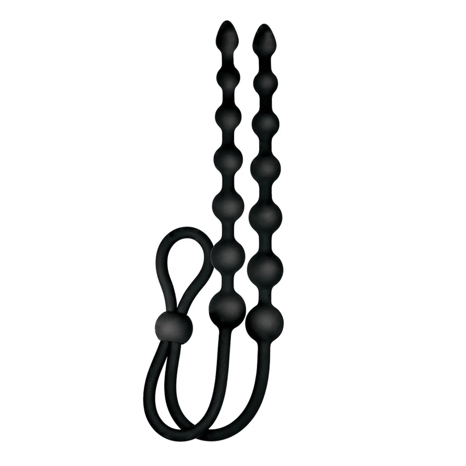 Ass-Sation Dual Silicone Anal Beads Black