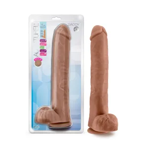 Au Naturel Daddy 14 in. Posable Dual Density Dildo with Balls Tan
