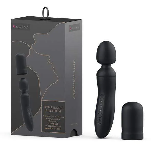 B Swish - Bthrilled Premium Line Wand Massager (Black)