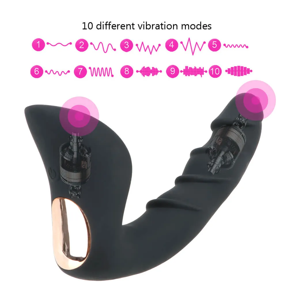 Backyard Vibration Massaging Remote Control Butt Plug For Gay Men