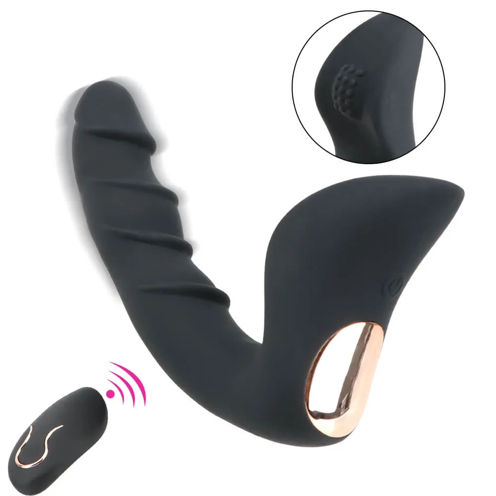 Backyard Vibration Massaging Remote Control Butt Plug For Gay Men
