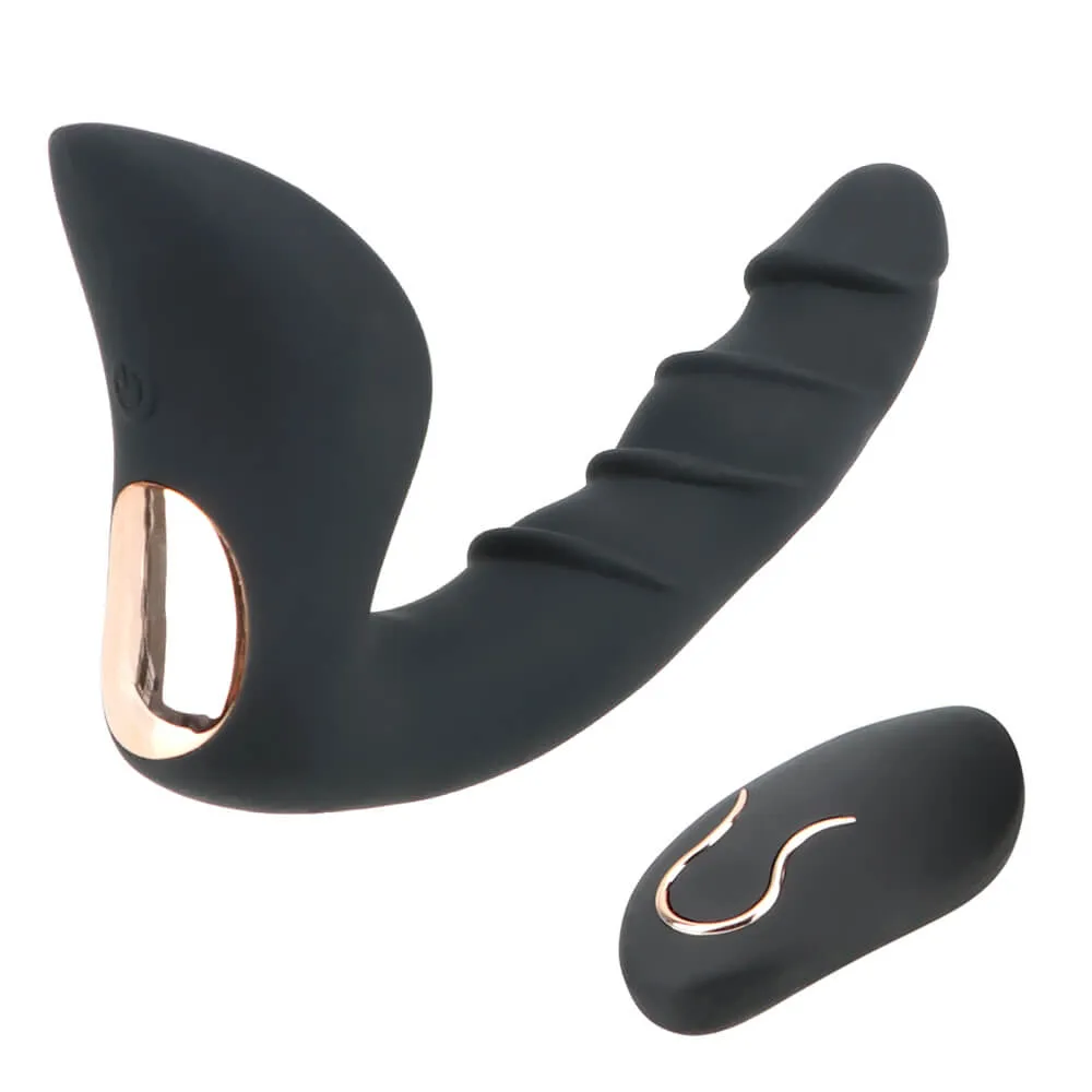 Backyard Vibration Massaging Remote Control Butt Plug For Gay Men