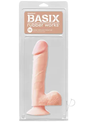 Basix 7.5 Dong Thick W/suction Flesh