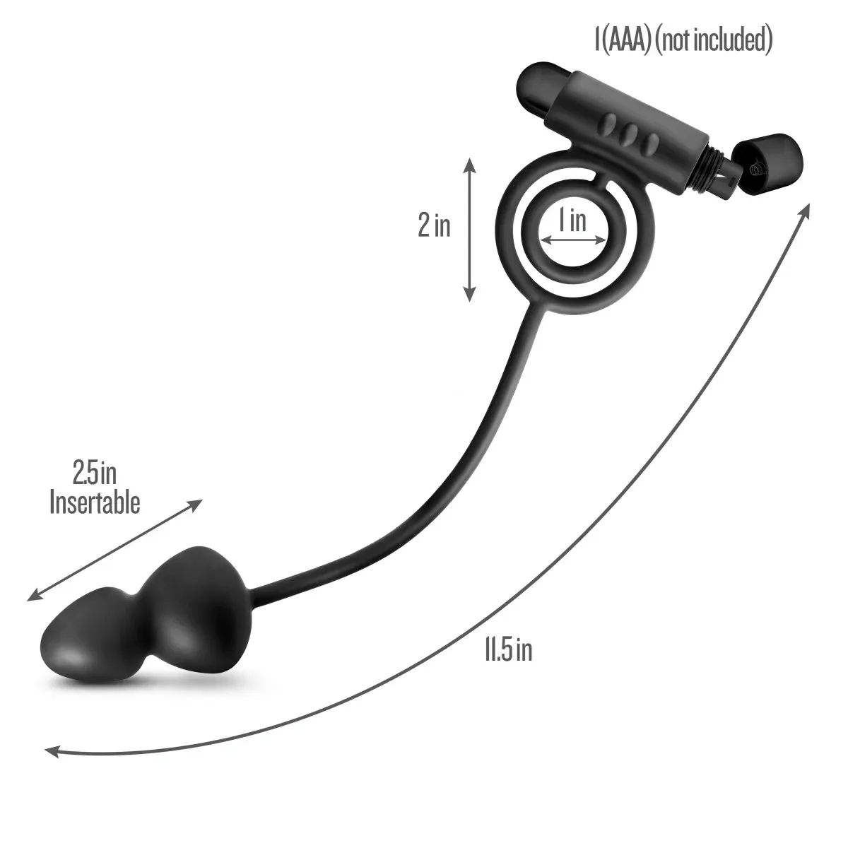 Blush Anal Adventures Anal Plug with Vibrating C-Ring