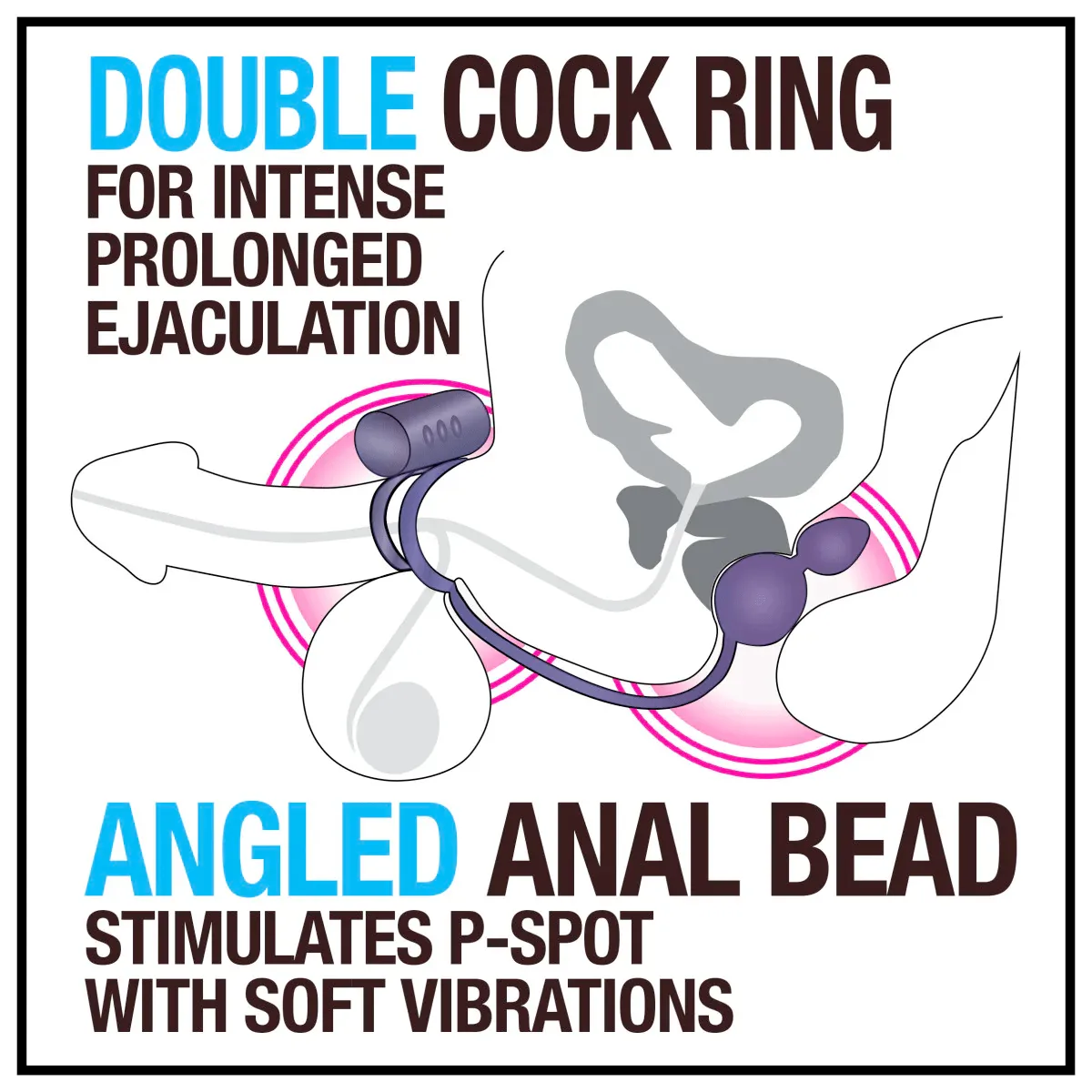 Blush Anal Adventures Anal Plug with Vibrating C-Ring