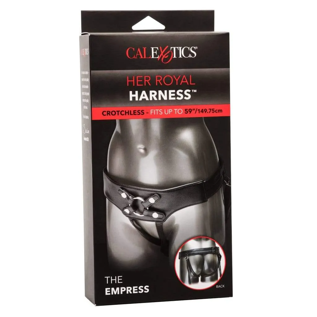 California Exotics - Her Royal Crotchless Strap On Harness The Empress (Black)