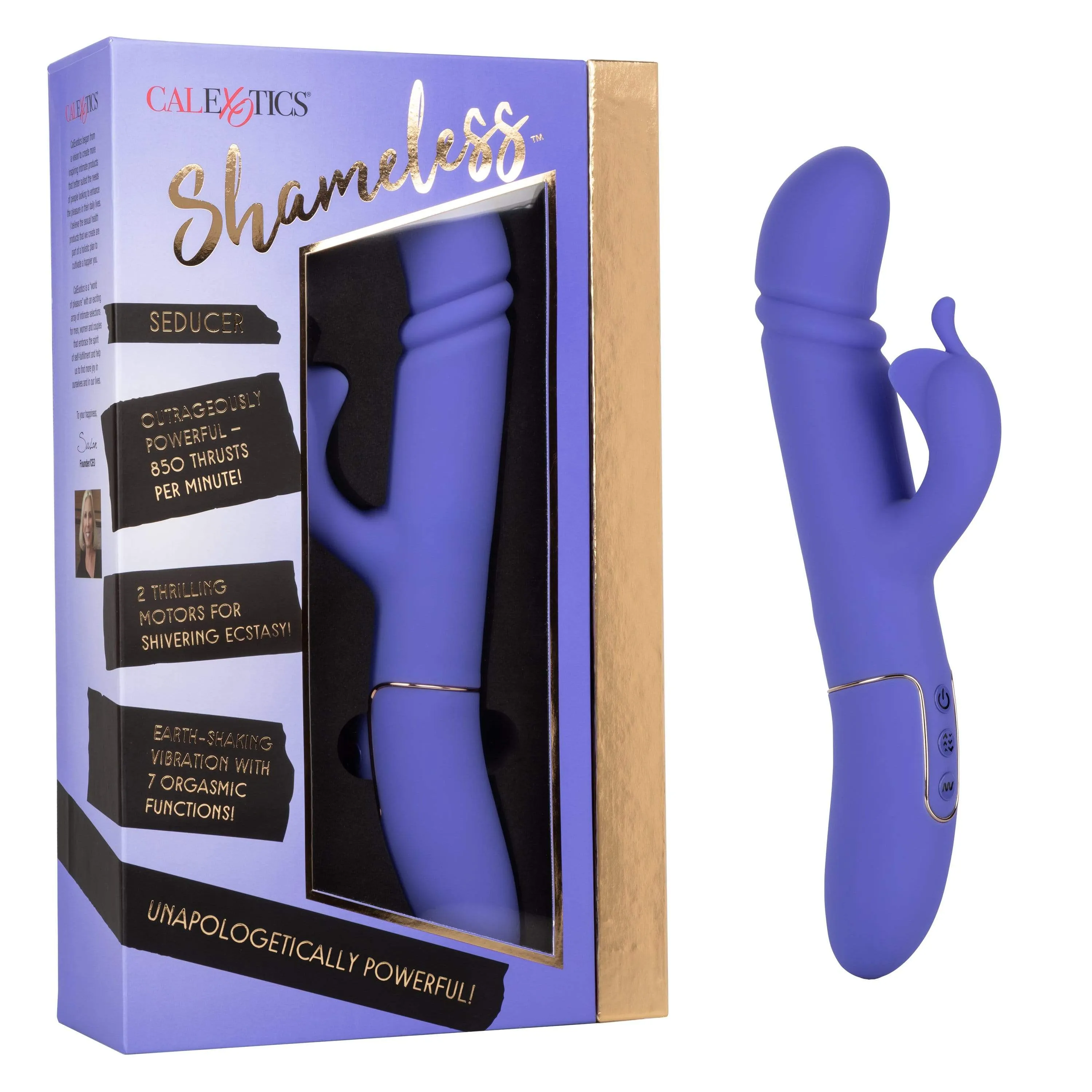 California Exotics - Shameless Seducer Rabbit Vibrator (Purple)