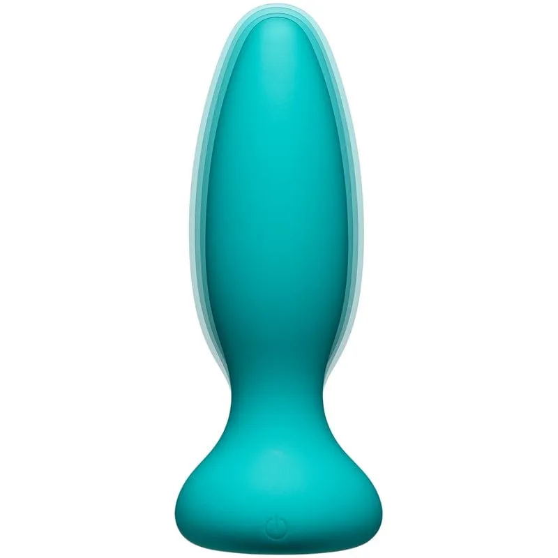 Doc Johnson A-Play Adventurous Vibrating Silicone Teal Anal Plug with Remote