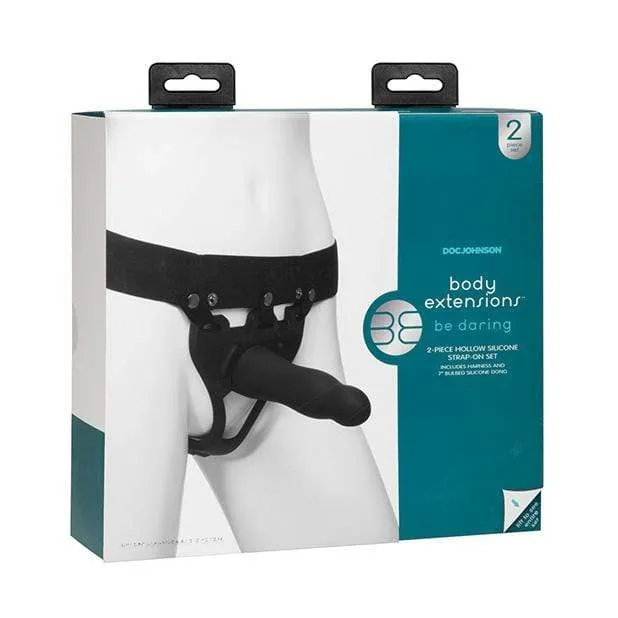 Doc Johnson - Body Extensions Be Daring 2 Piece Strap On Set (Black)