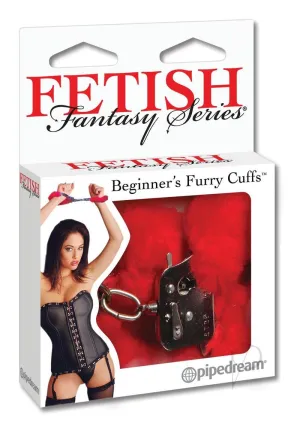 Ff Beginner Furry Cuffs Red