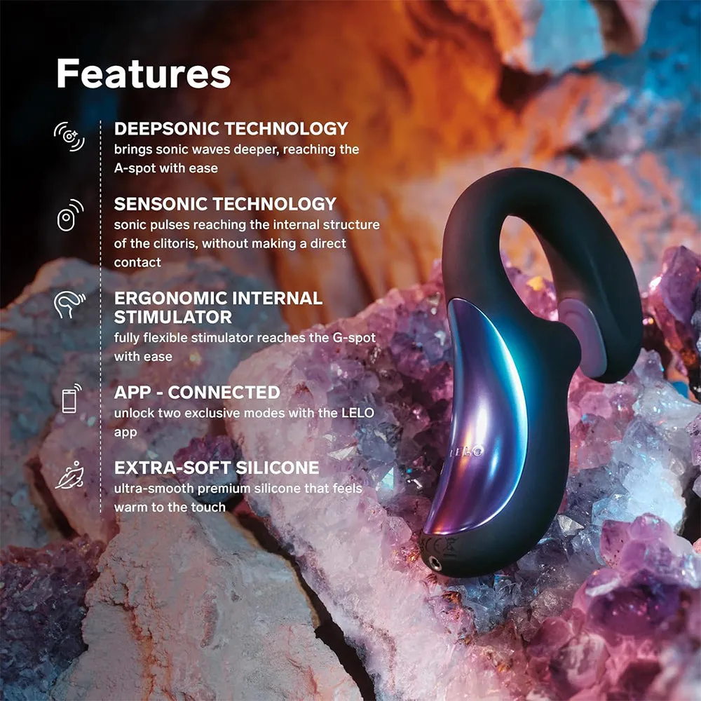 Lelo Enigma Double Sonic Triple Clitoral Stimulator APP Vibrator Purple