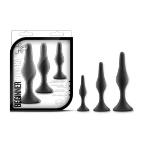 Luxe 3-Piece Silicone Beginner Plug Kit Black