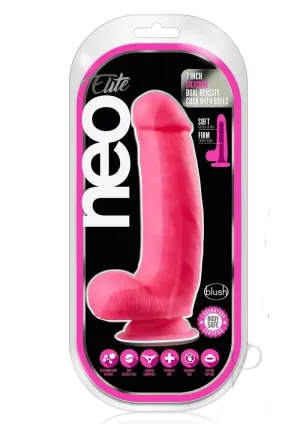 Neo Elite Dd Cock W/balls 7 Pink