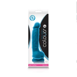 NS Novelties Colours Dual Density 5 Dildo Blue