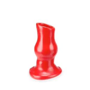 OxBalls Pig Hole Deep-1. Hollow Plug. Small. Red