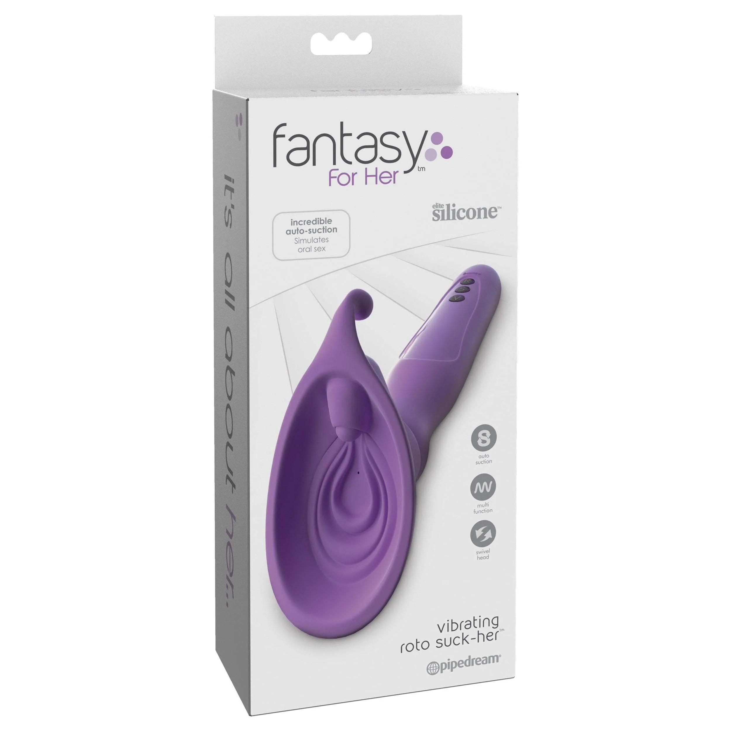 Pipedream - Fantasy For Her Vibrating Roto Suck-Her Clit Massager (Purple)