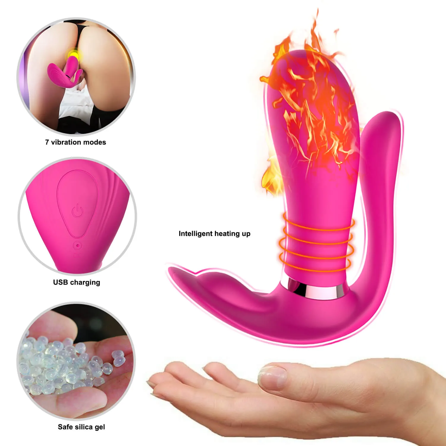 Real Feel Vibrator Heating Stimulator Remote Control Vibrator