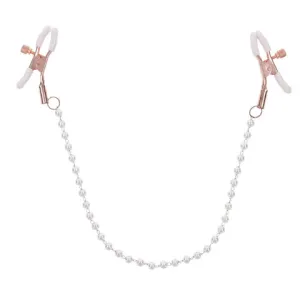 Sex & Mischief Peaches n Creame Pearl Nipple Clamps by Sportsheets