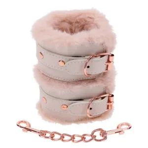Sex & Mischief Peaches n Creme Fur Handcuffs by Sportsheets