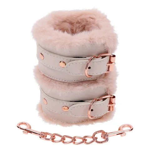 Sex & Mischief Peaches n Creme Fur Handcuffs by Sportsheets