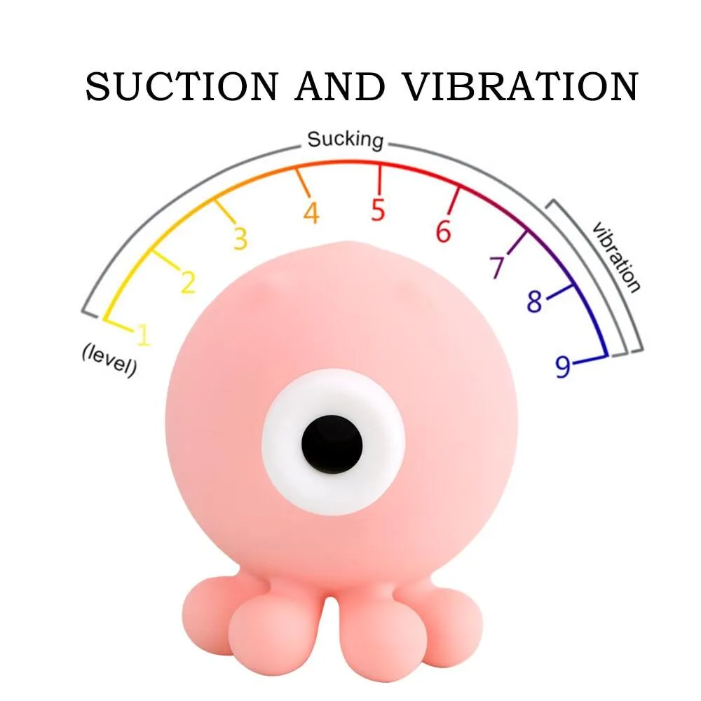 Small Octopus Sucking Vaginal Breast Charging Masturbation Vibrator