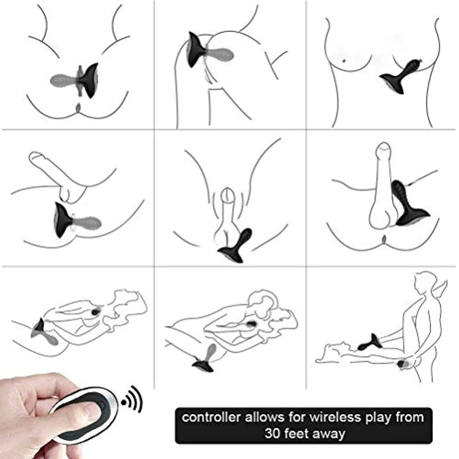 Smooth Vibrating Butt Plug Adult Toys Vibrator