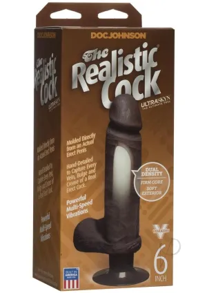 The Vibro Realistic Cock 6 Black
