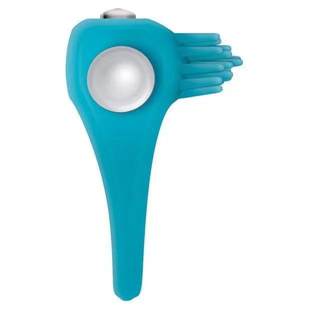 Zero Tolerance - Teal Tickler Vibrating Cock Ring (Blue)
